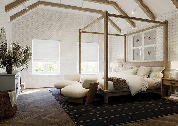 Faux Silk, White - Roman Blind - Image 7